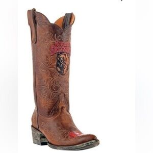 GAMEDAY BOOTS Montana Grizzlies 13" Embroidered Tan Western Boots